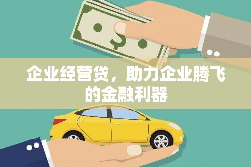那玛夏企业经营贷，助力企业腾飞的金融利器