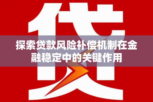 那玛夏探索贷款风险补偿机制在金融稳定中的关键作用