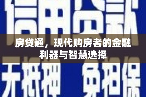 那玛夏房贷通，现代购房者的金融利器与智慧选择