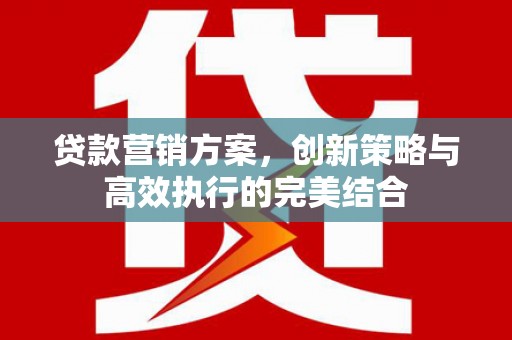 那玛夏贷款营销方案，创新策略与高效执行的完美结合