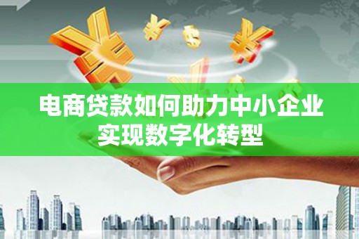 那玛夏电商贷款如何助力中小企业实现数字化转型