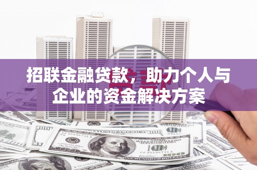 那玛夏招联金融贷款，助力个人与企业的资金解决方案