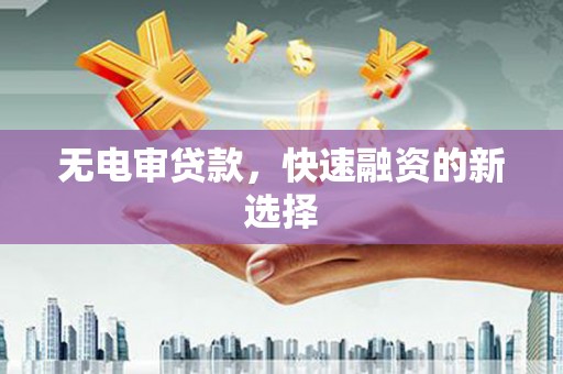 那玛夏无电审贷款，快速融资的新选择