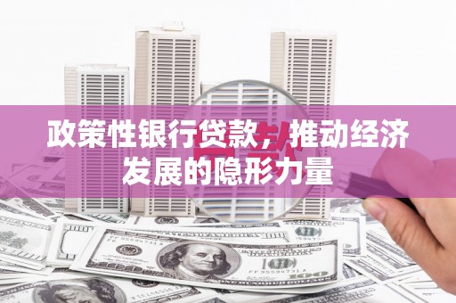 那玛夏政策性银行贷款，推动经济发展的隐形力量