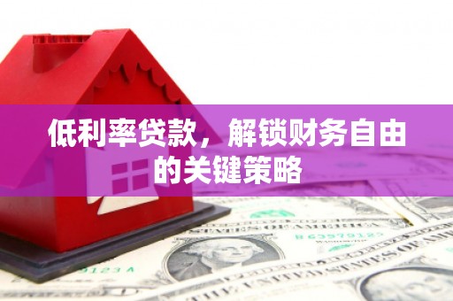 那玛夏低利率贷款，解锁财务自由的关键策略