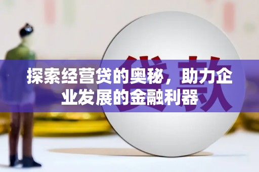 那玛夏探索经营贷的奥秘，助力企业发展的金融利器