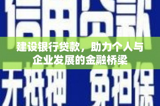 那玛夏建设银行贷款，助力个人与企业发展的金融桥梁