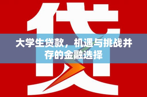 那玛夏大学生贷款，机遇与挑战并存的金融选择