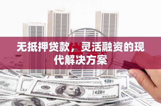 那玛夏无抵押贷款，灵活融资的现代解决方案