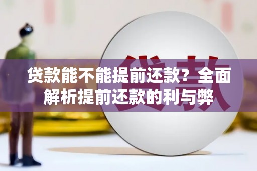 那玛夏贷款能不能提前还款？全面解析提前还款的利与弊