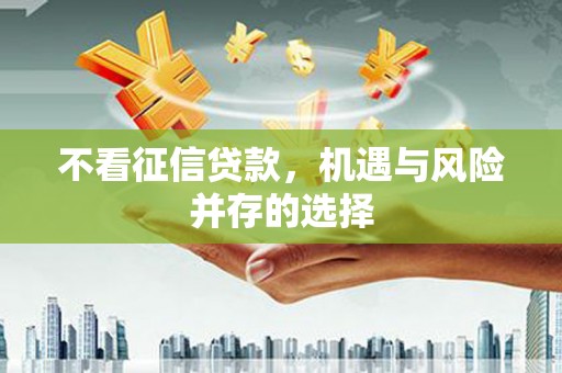 那玛夏不看征信贷款，机遇与风险并存的选择
