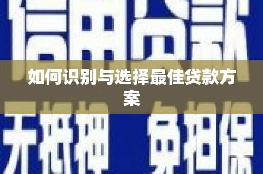 那玛夏如何识别与选择最佳贷款方案