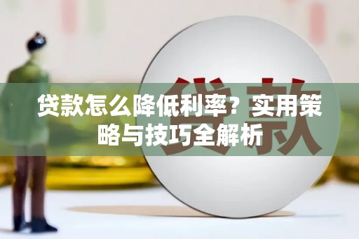 那玛夏贷款怎么降低利率？实用策略与技巧全解析